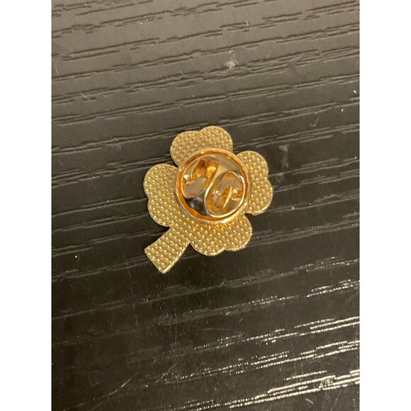 Four-Leaf Clover Green Luck oc the Irish Enamel Pin Brooch - Picture 2 of 4